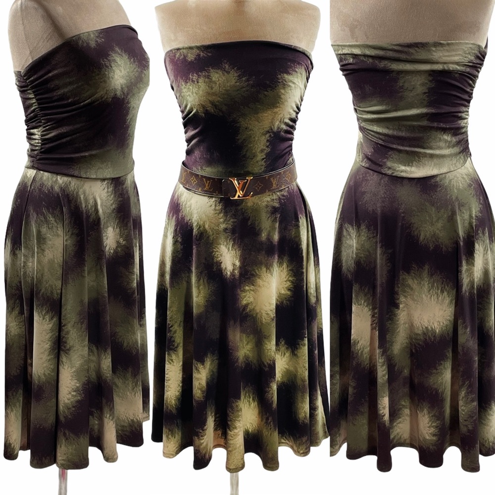 Lapis Convertible Tie Dye Army Green Dress